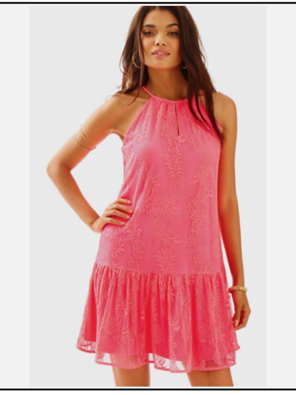 Lilly Pulitzer Isabeau Dress in Bungalow Pink EUC $148 Retsil
